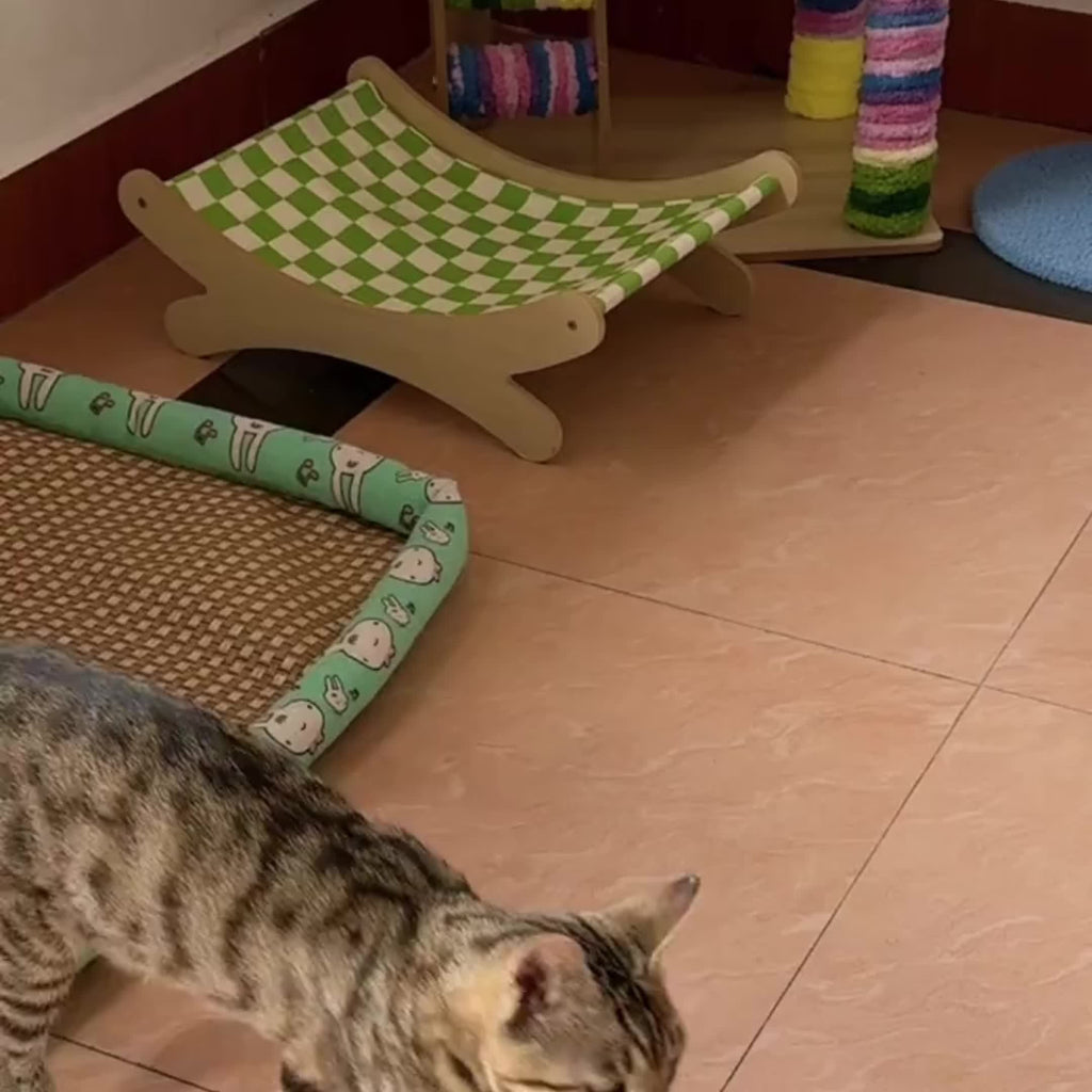 Accordion Cat Scratcher with Ball Track, Foldable Corrugated Cardboard Scratching Pad for Indoor Cats, Brown with Bell Bundle Option