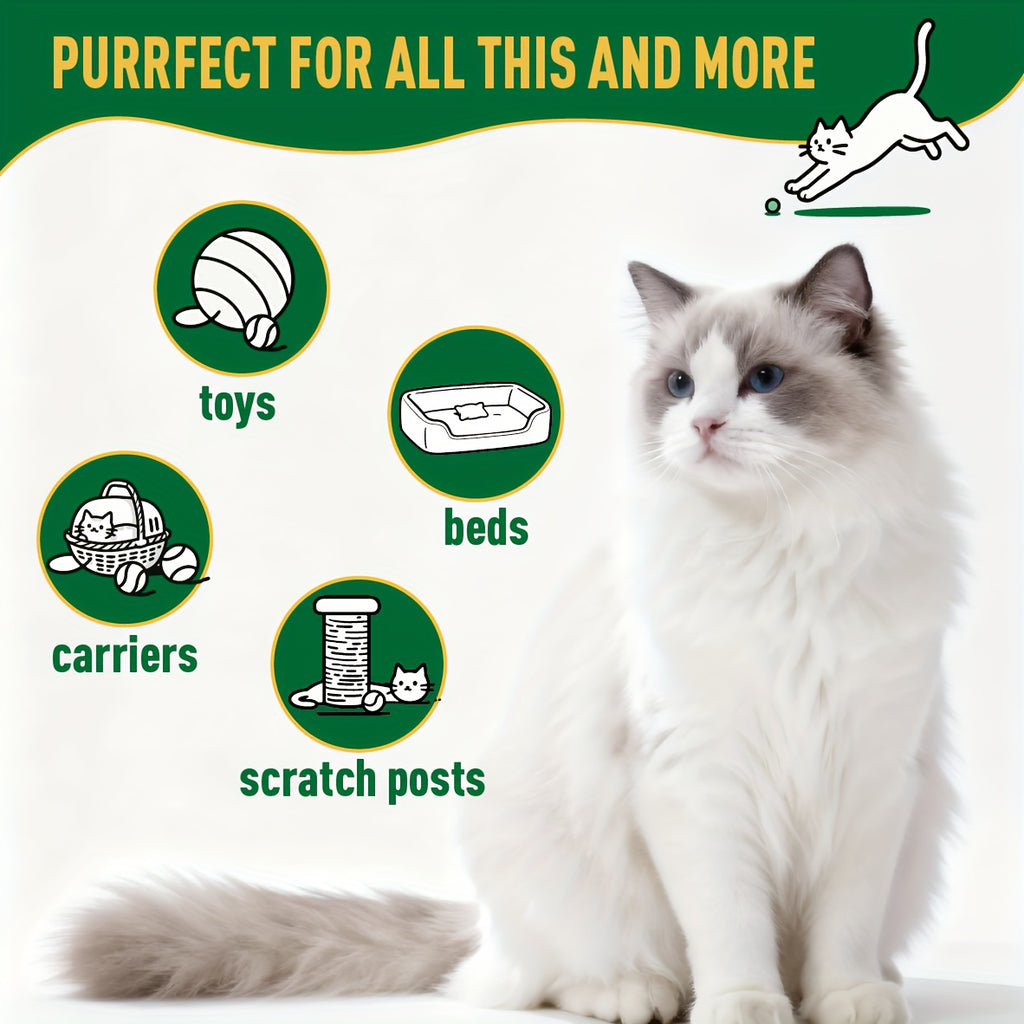 Catnip Herb Blend for Indoor Cats, Aromatic Pet Toy Refill for DIY Cat Accessories and Supervised Play, 1.1 oz, 2.2 oz or 4.4 oz Packs