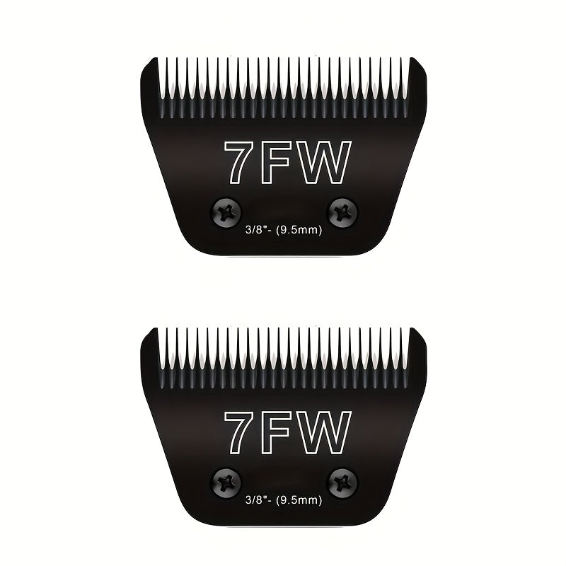 Dog Clipper Blades in 30W, 4FW and 7FW Options, Black Stainless Steel Grooming Replacements Listed for Andis, Oster A5 and KM10 Clippers