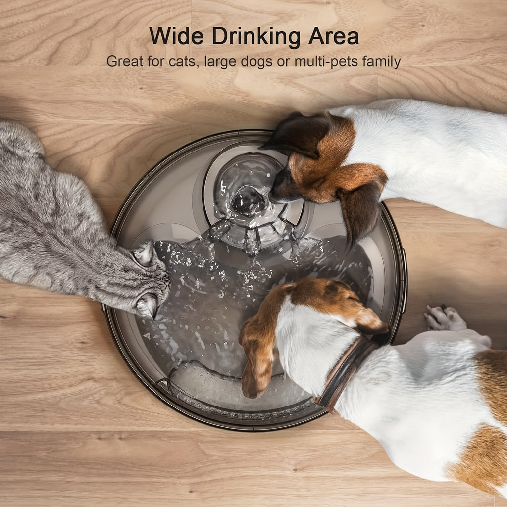 Dog Water Fountain with Splatter Guard, 5L or 8L Automatic Pet Drinking Dispenser for Multi-Pet Homes with Filter Bundle Options