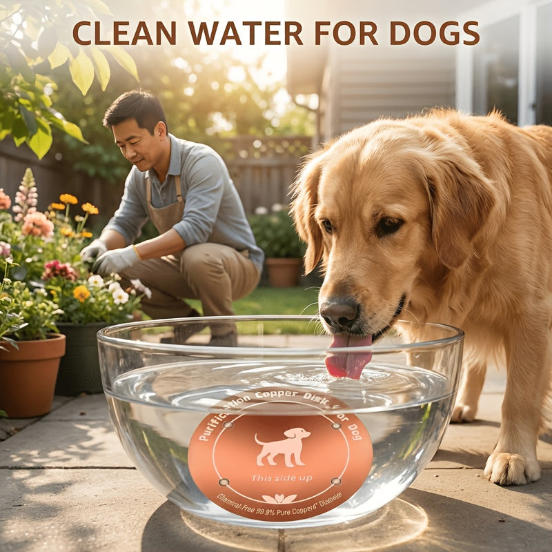 Copper Pet Water Filter for Dogs and Cats, Reusable Battery-Free Watering Accessory with Cat or Dog Model Options for Daily Pet Care