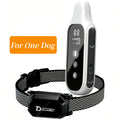 D80-1 Dog Training Collar with Digital Remote, Rechargeable Black Adjustable Nylon Collar with Listed Beep and Vibration Functions for Supervised Sessions