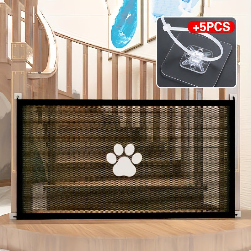 Dog Mesh Gate for Room Separation, Portable Folding Pet Barrier Net with 43.31 Inch Small and 70.87 Inch Large Length Options or Model M Set