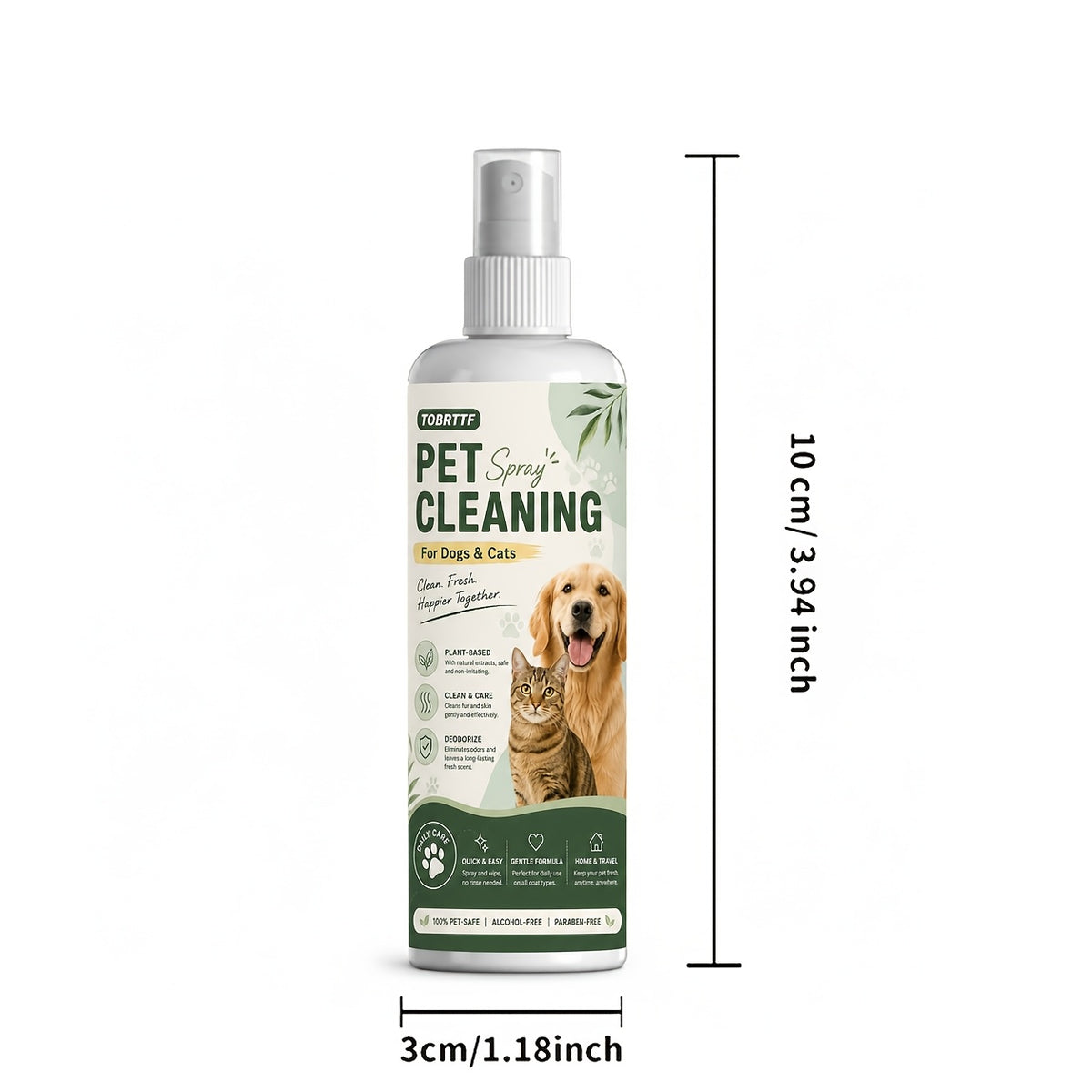 Pet Skin Care Spray for Dogs and Cats, 100ml Fresh Scent Grooming Mist for At-Home Skin and Coat Care Routines and Pet Parent Essentials