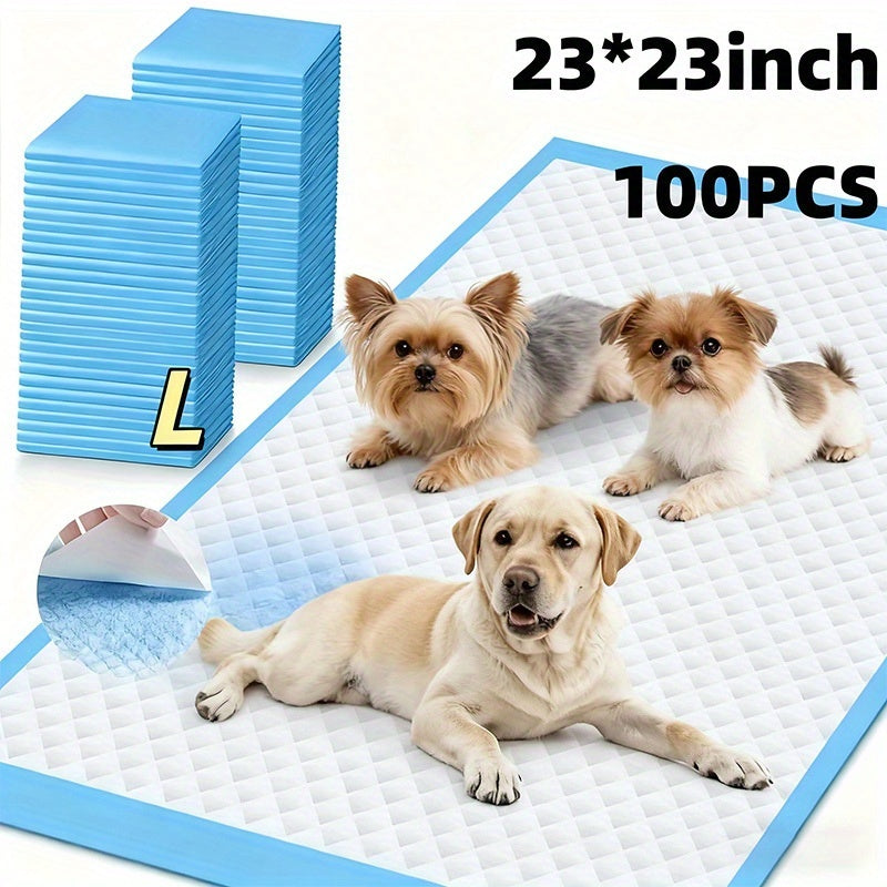Thickened Dog Pee Pads 100 Count, Disposable Absorbent Puppy Training Pads with Leak Protection and Odor Control, Puppy or Large Dog Options