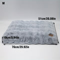 Foam Dog Bed with Waffle-Textured Removable Cover, Polyester Pet Crate Mat in Medium to 3XL Sizes for Indoor Rest, Grey or Khaki and Beige