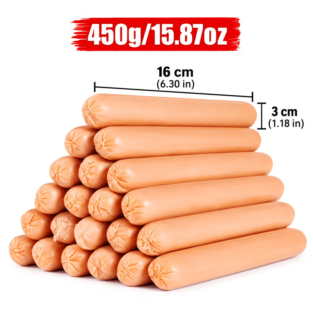 Dog Sausage Treats 32 Pack, Individually Wrapped Chewy Snack Sticks for Supervised Training Rewards, Everyday Treat Time and Holiday Dog Gifts