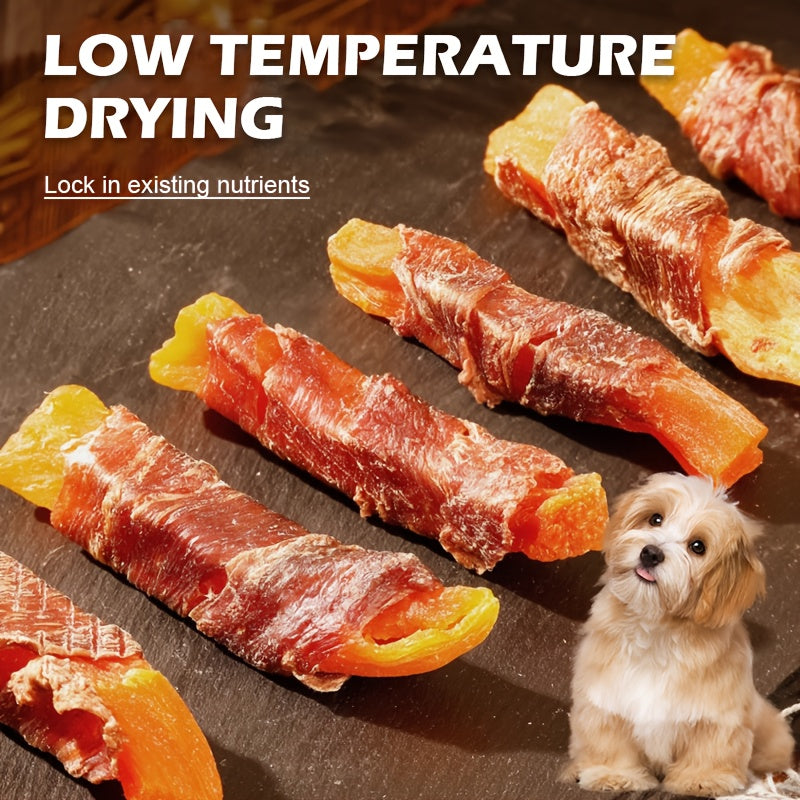 Duck Wrapped Sweet Potato Dog Treats, 5.29 oz Chewy Dog Chew Sticks for Daily Training Rewards and Snack Time for Small, Medium and Large Dogs