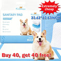 Dog Pee Pads 80 or 100 Count for Small to Medium Dogs, Absorbent Puppy Potty Training Pads in Two Sizes for Home Care and Camping