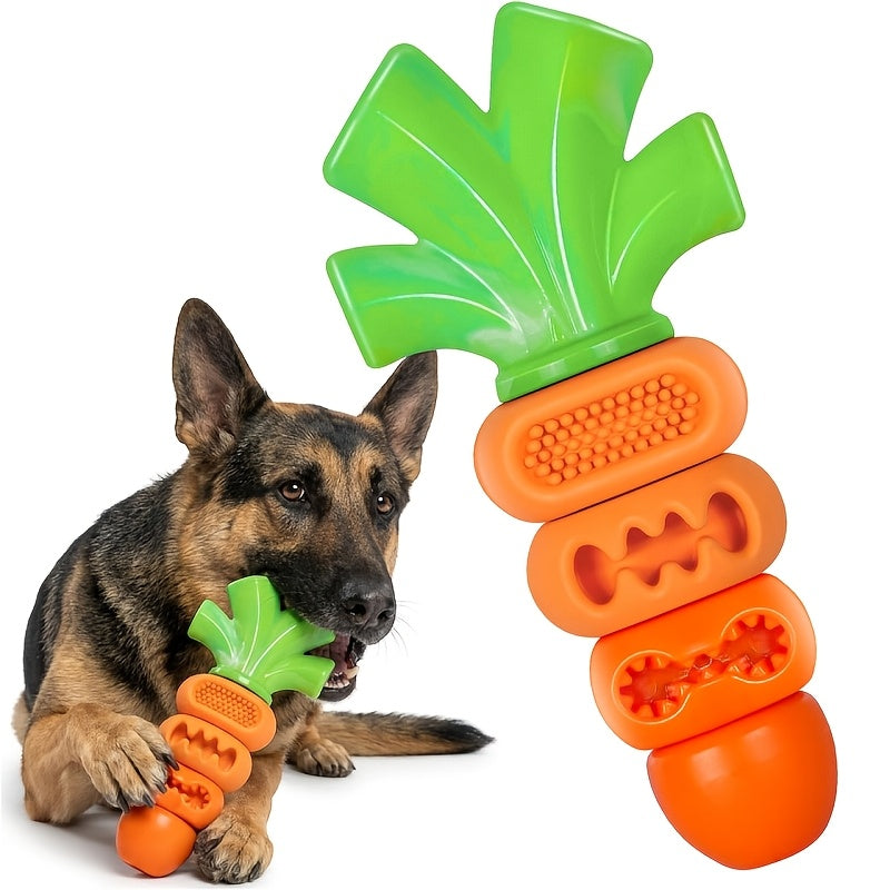 Dog Chew Toy with Beef and Bacon Flavor, Nylon Pet Chewing Toy for Medium and Large Dogs, Bacon-Carrot or 2-Piece Options for Supervised Play