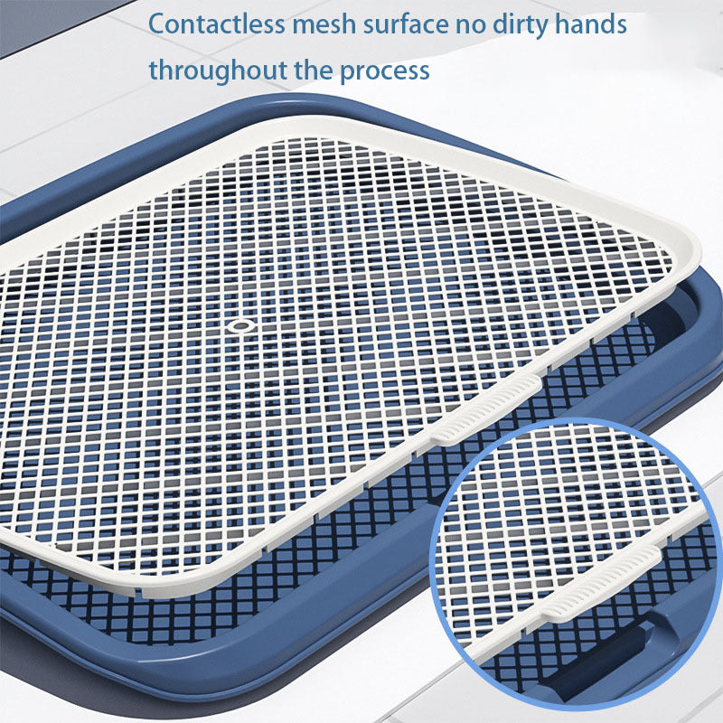 Dog Toilet Training Tray, Washable Reusable Pet Potty with Detachable Design, High-Sided Splash Guard or Flat Panel Options for Puppy House Training