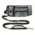 Hands Free Dog Leash for Two Dogs with Multifunctional Pouch, Bungee Lead and Dual Padded Handles for Large Dog Walking, Jogging and Running