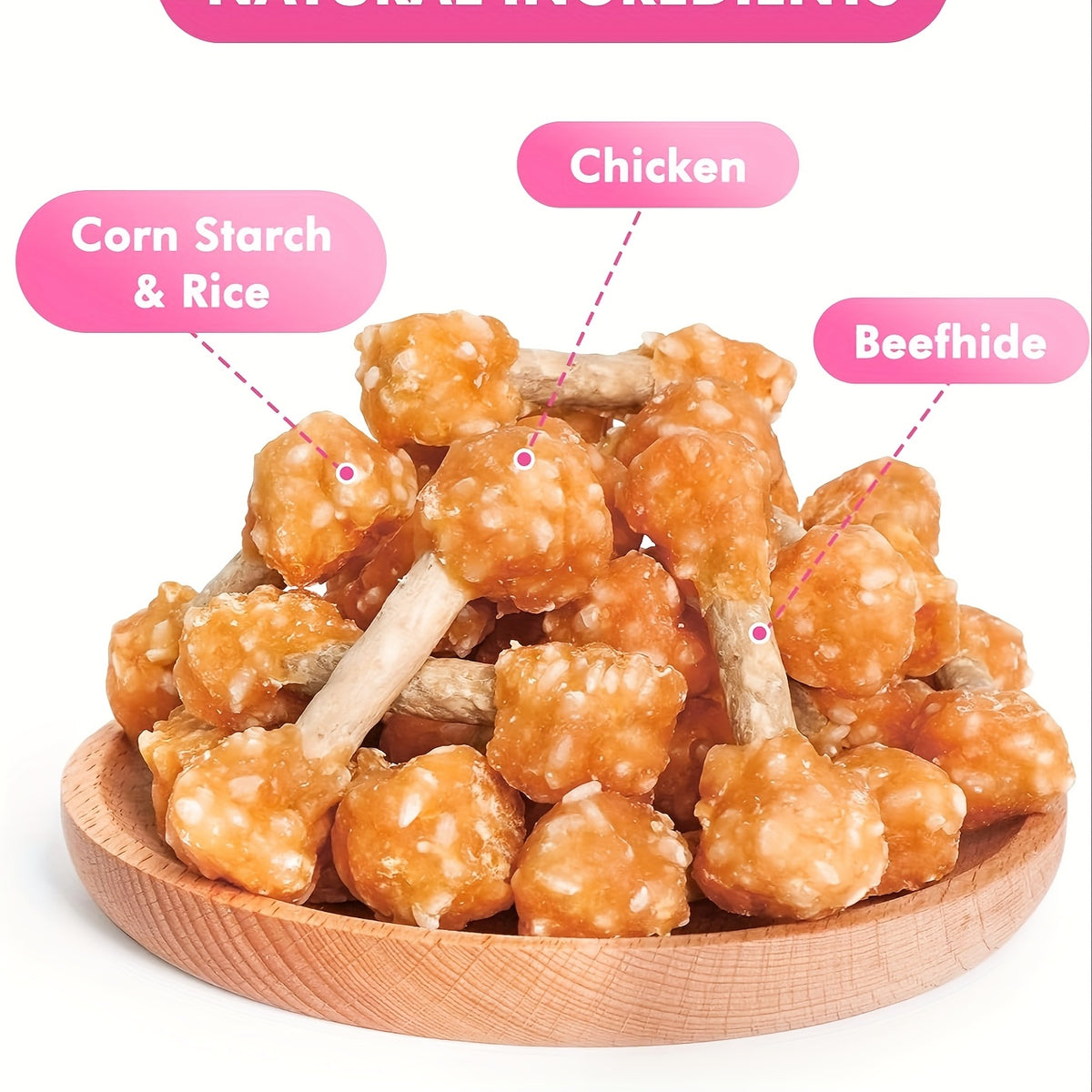 Beef Bone Dog Reward Treats, Beef Cleaning Bone Option for Supervised Chewing, Everyday Snack Time and Training Rewards for Dogs