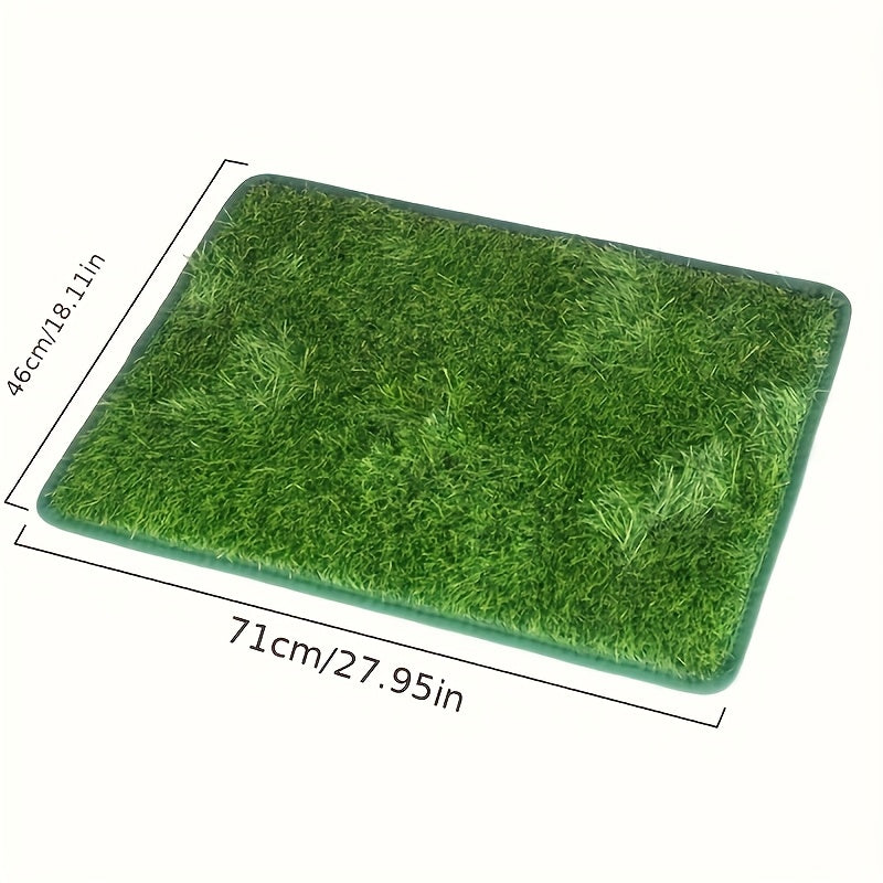 Artificial Grass Potty Training Mat for Dogs, Washable Reusable Turf Pad with Drainage and Non-Slip Base for Indoor and Outdoor Use