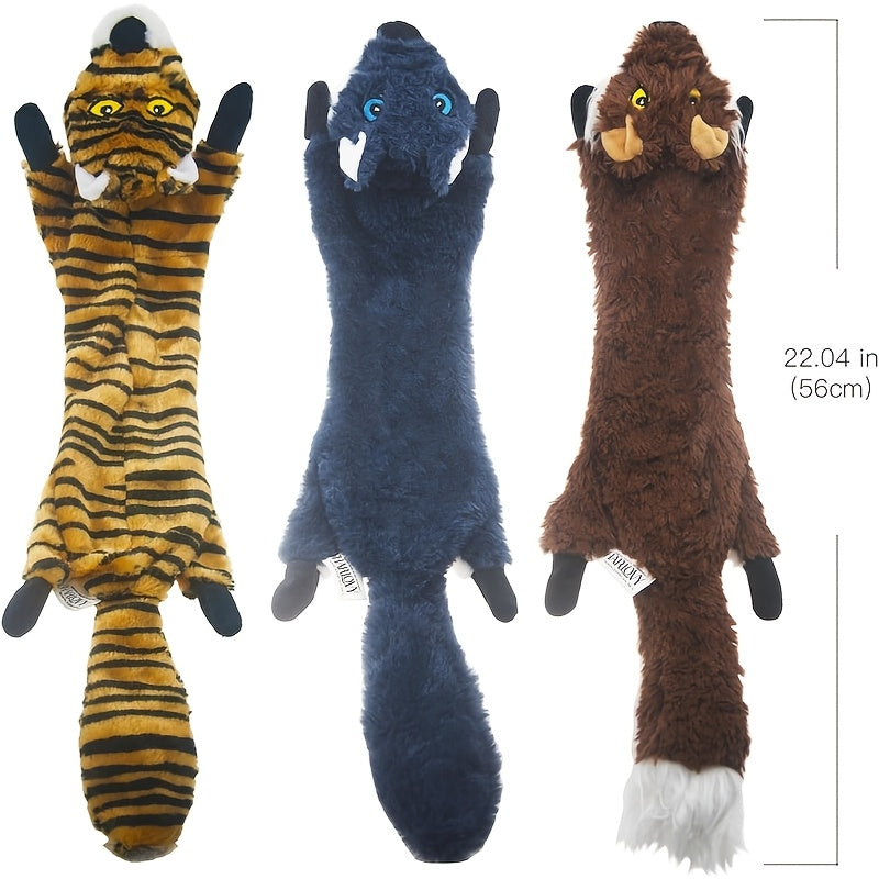 Stuffing-Free Dog Toy Dolls 5 Pack, Squeaky Plush Pet Toys for Supervised Gentle Chewing, Interactive Play, Toy Rotation and Dog Birthday Gifts