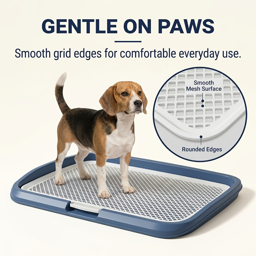 Dog Pee Pad Holder with Removable Grate, Leak-Proof Washable Puppy Potty Training Tray for Indoor Apartment Toilet Routines