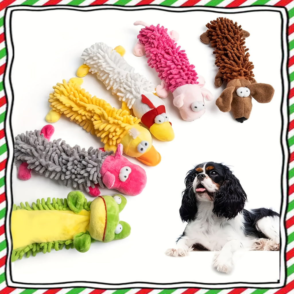 Crinkle Plush Dog Toys 6 Pack, Soft Interactive Squeaky Pet Toy Set for Small and Medium Dogs, Supervised Puppy Training and Indoor Play