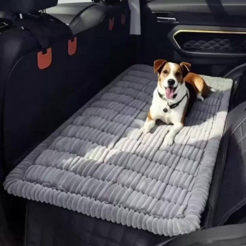Dog Car Seat Mat with Ribbed Plush Surface, 24.8 x 51.18 Inch Non-Slip Pet Travel Pad in Four Colors for Compatible Cars, SUVs and Trucks