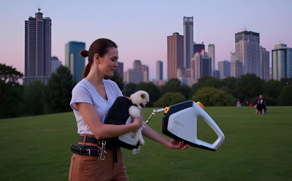 Heavy Duty Retractable Dog Leash for Large Dogs up to 110 lbs, Durable Nylon Walking Lead with One-Hand Brake, Pause and Lock Control