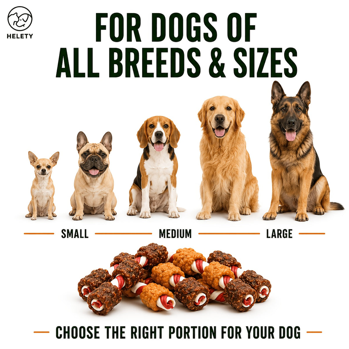 3-in-1 Dog Treat Skewers with Chicken Sausage, Duck Jerky and Bone-Shaped Chews, Mixed-Texture Snacks for Supervised Rewards and Treat Time