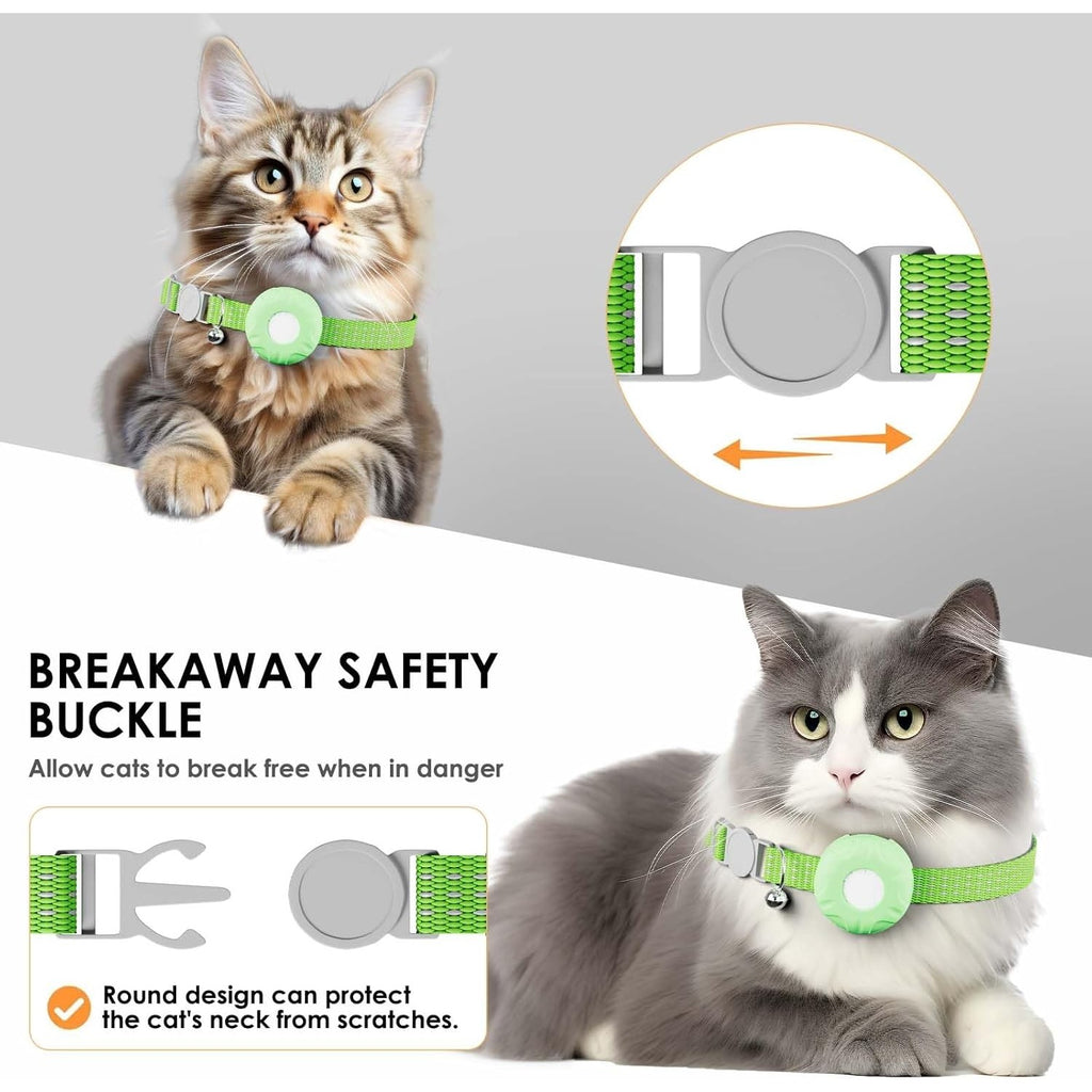 Cat Tracker Tag for Pet Collars, Lightweight Compact Pet Locator for Everyday Belongings and Cat Owner Routines, One Size in Six Color Options
