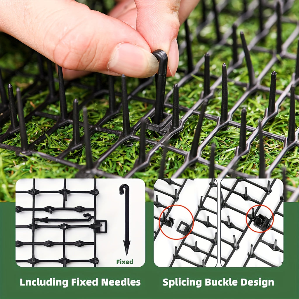 Cat Deterrent Mat with Spikes, 2-Pack Garden Anti-Digging Barrier Strips for Indoor and Outdoor Cat Boundaries and Restricted Areas