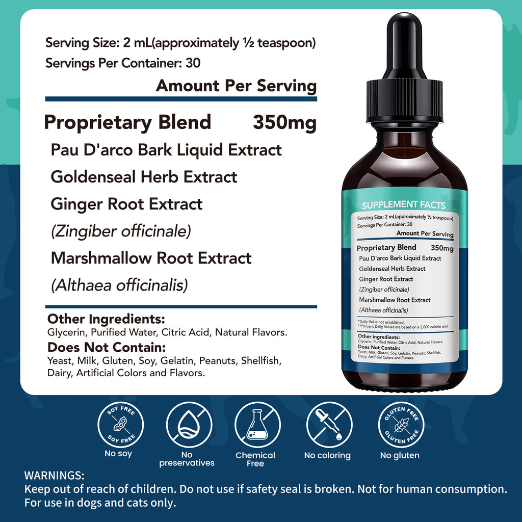 Pet Supplement Kit with 2 fl oz Health Drops and 90 Probiotic Chews, Two-Part Dog and Cat Supplement Bundle for Owner-Managed Wellness Routines