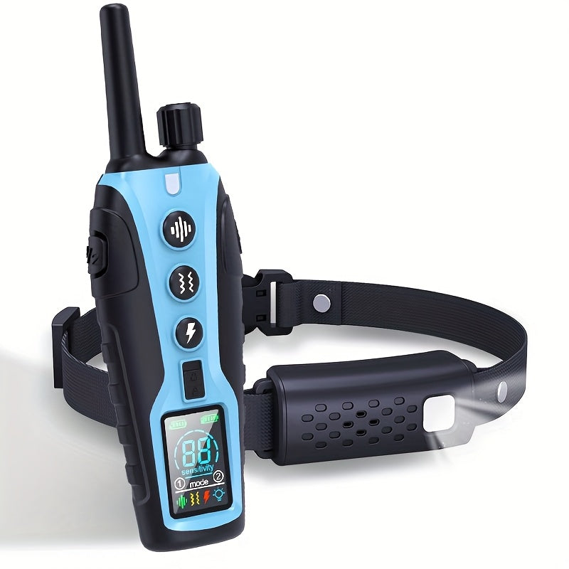 Dog Training Collar with Night Light, 3280ft Listed Remote Range, USB Rechargeable with Keypad Lock, Beep, Vibration and Static Modes for 1 or 2 Dogs