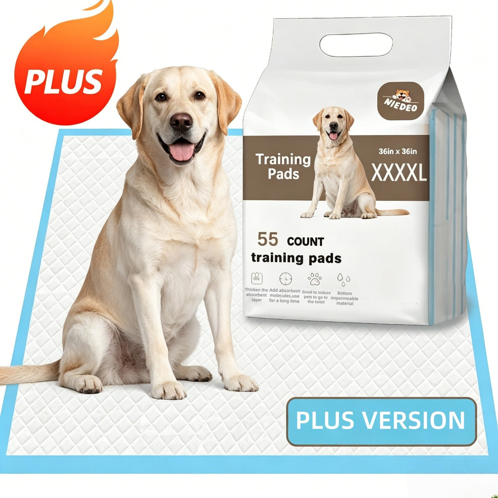 Dog Pee Pads 36 x 36 Inches, 55 Count Extra Large Six-Layer Disposable Puppy Potty Training Pads with Soft Nonwoven Surface for Home and Crates
