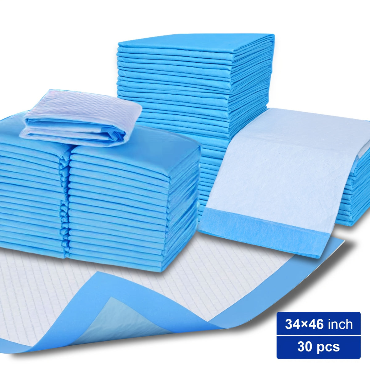 Dog Pee Pads 34 x 46 Inch, Extra Large 6-Layer Absorbent Puppy Training Pads with Leak-Proof Design for Indoor Potty Training and Daily Cleanup