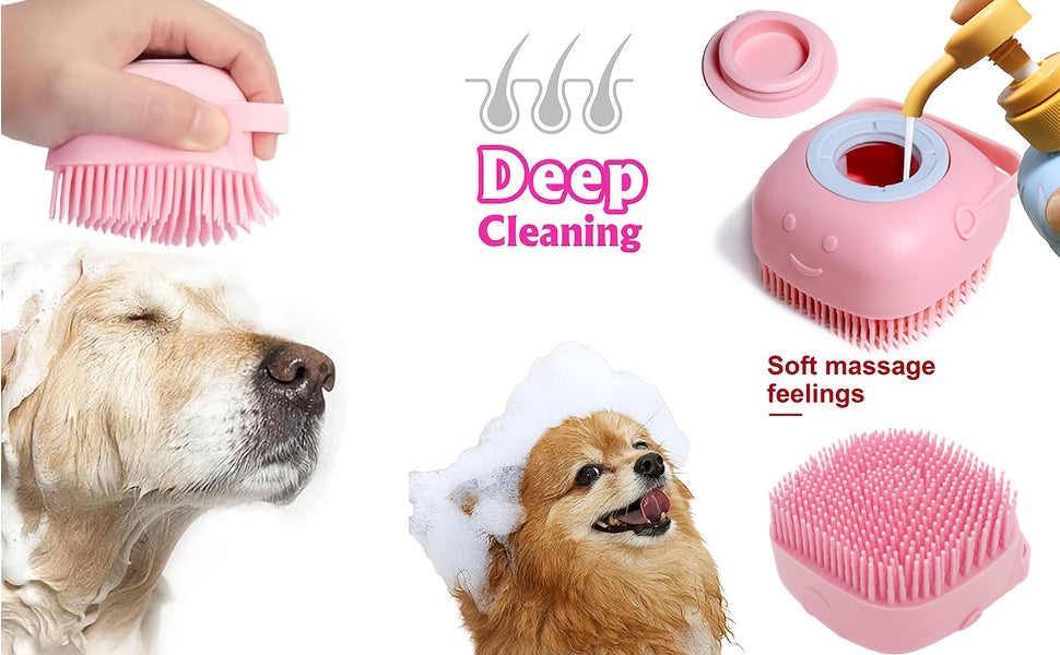 Dog and Cat Grooming Kit, 9 or 11 Piece Pet Care Set with Self-Cleaning Brush, Nail Clippers, Comb and Bath Tools in Pink or Blue