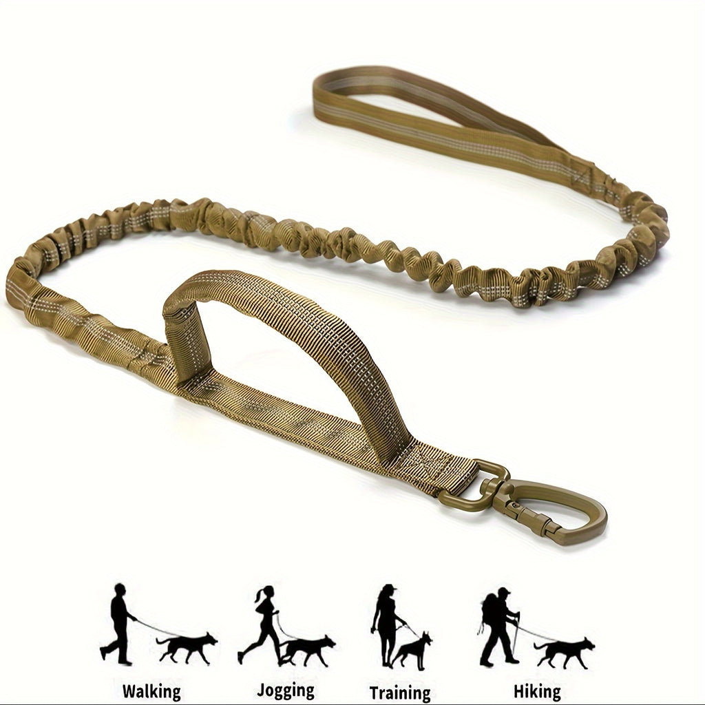Heavy Duty Dog Collar and Leash Set with Control Handle, 1.5-Inch Padded Adjustable Nylon Collar for Medium and Large Dogs, Walking and Training