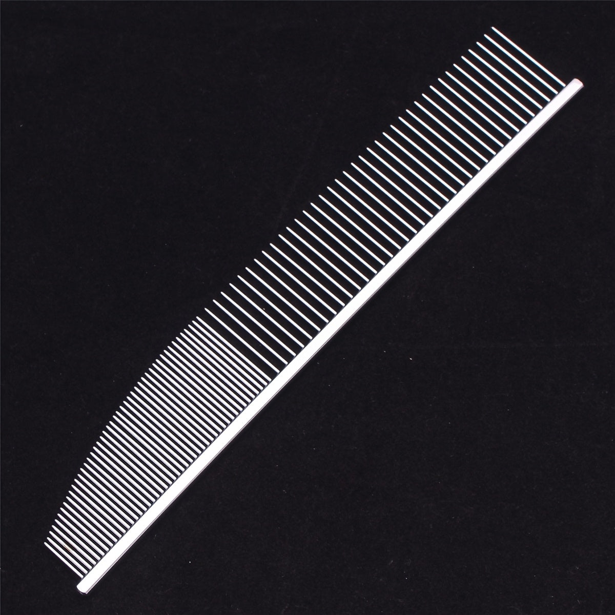 Coarse and Fine Pet Grooming Comb with Stainless Steel Teeth and Aluminum Handle, Manual Dog and Cat Coat Care Tool with Four Color Options