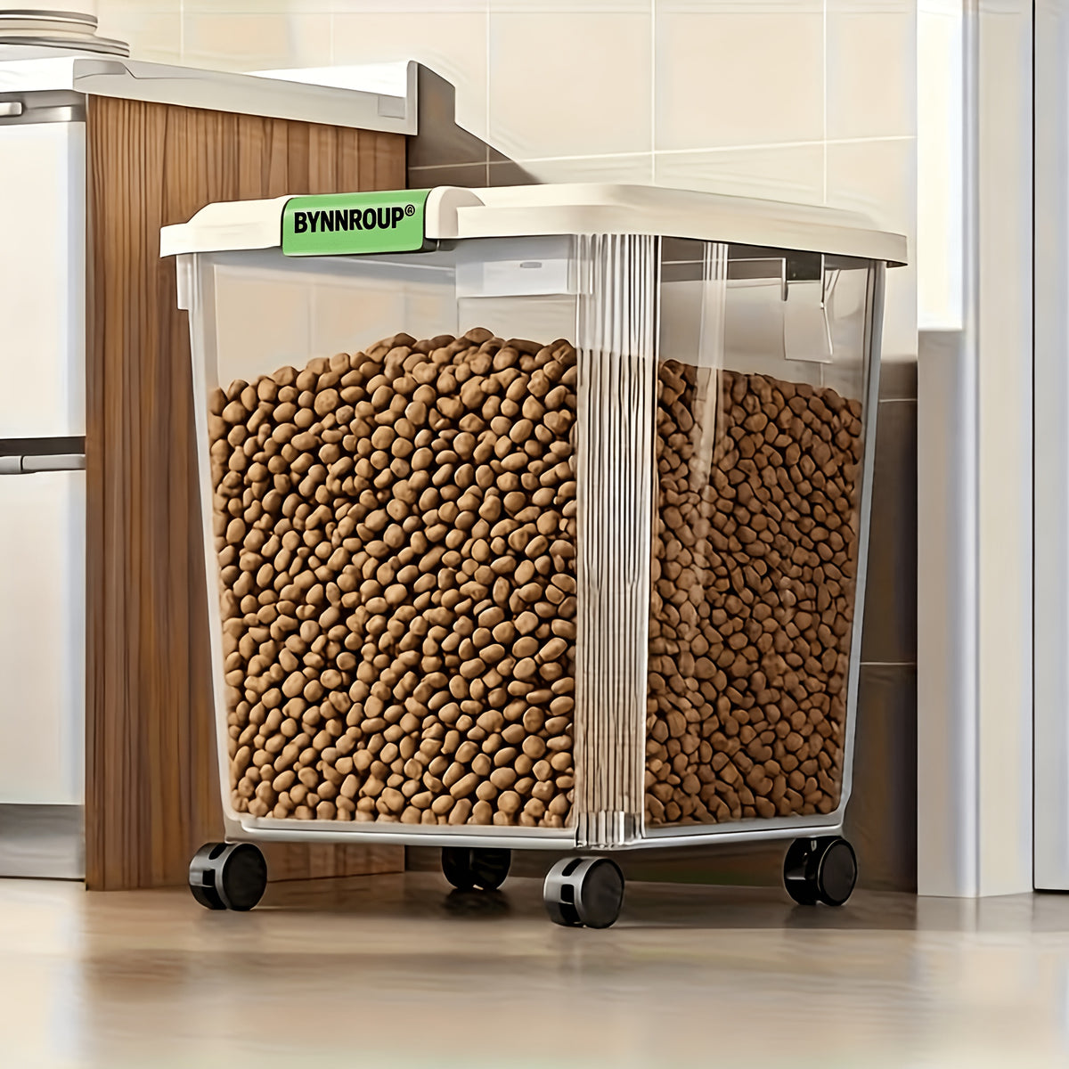 Airtight Dog Food Storage Bin with Locking Lid and Scoop, Multi-Size Dry Cat and Dog Food Container for Kitchen Pantry Organization
