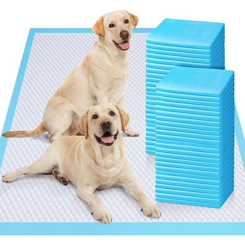 Disposable Dog Pee Pads for Potty Training, 30 x 36 Inch 60 Count or 31 x 47 Inch 40 Count, Extra Large Absorbent Puppy Pads for Home and Crate Use