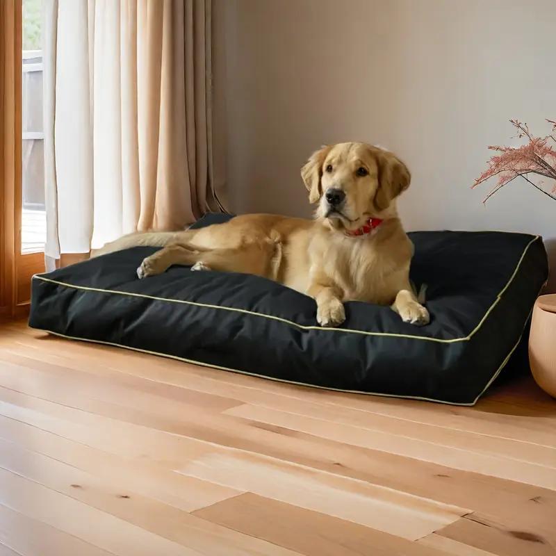 Dog Bed Cushion Cover with Zipper, Soft Washable Water-Repellent Pet Bedding Case in Grey, Black or Navy with Medium to Extra Large Size Options