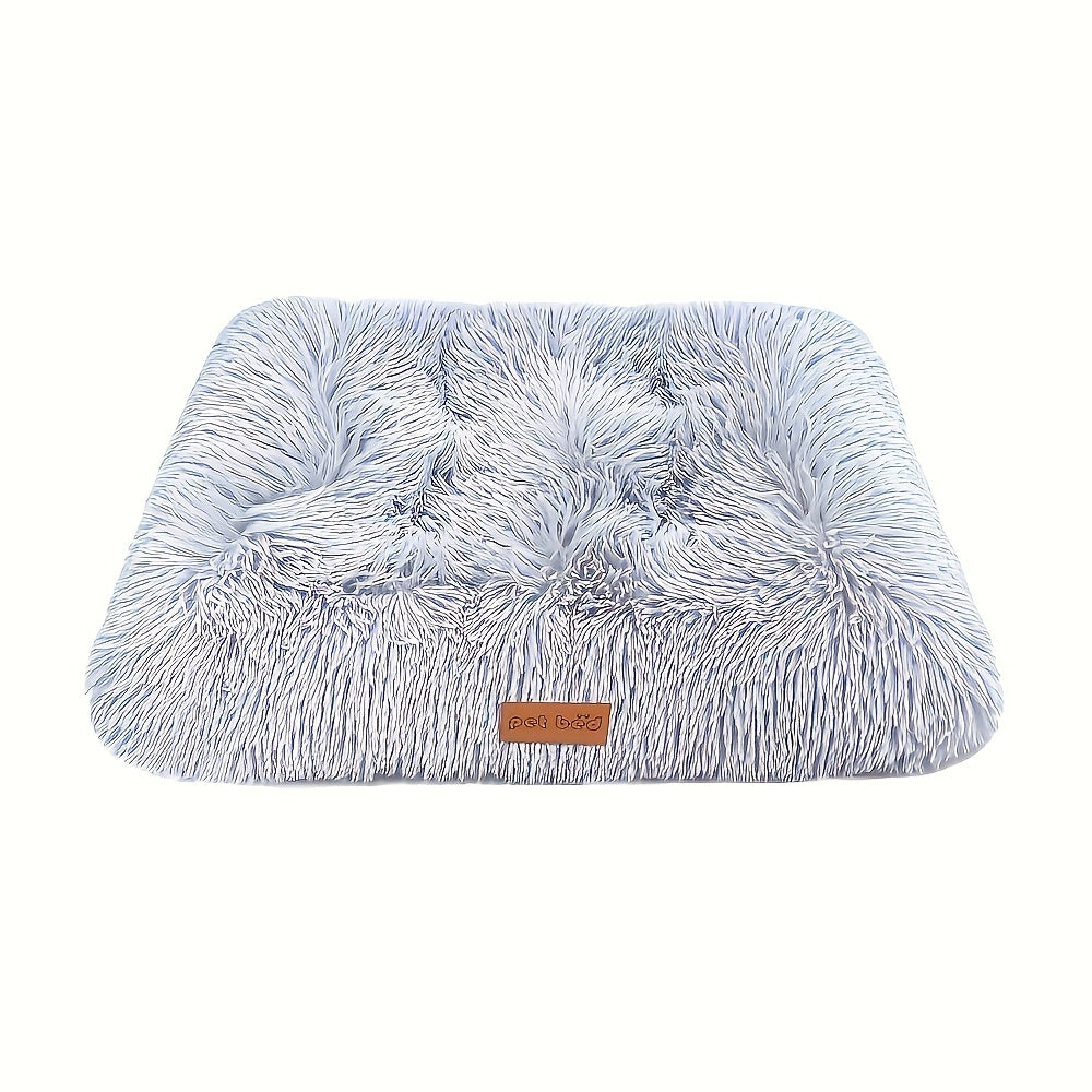 Plush Cat Bed with Resilient Soft Cushion, Light Grey Indoor Sleeping Nest in Five Sizes for Kittens, Maine Coons and Persian Cats