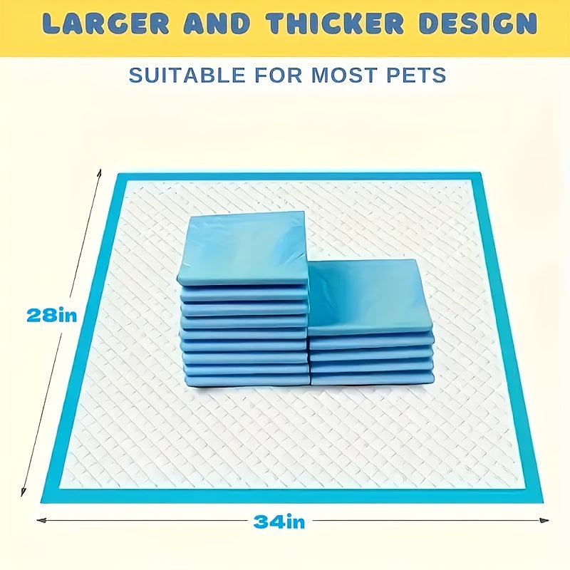 Thickened Dog Pee Pads 100 Count, Disposable Absorbent Puppy Training Pads with Leak Protection and Odor Control, Puppy or Large Dog Options