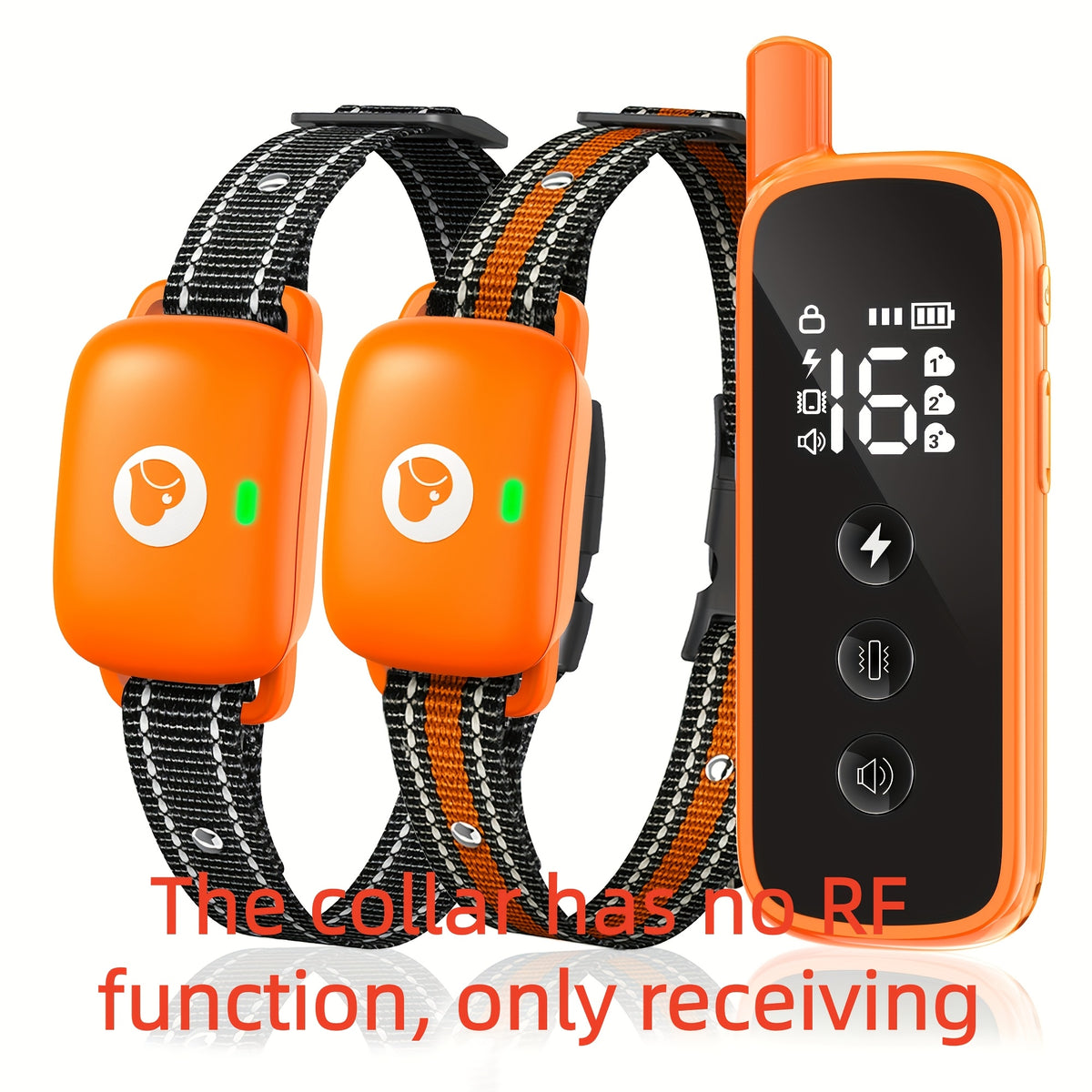 Dog Training Collar with Keypad Lock, 2600ft Listed Remote Range, Rechargeable Beep, Vibration and Static Modes, Orange or Purple Options for 1 to 3 Dogs