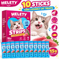 Creamy Lickable Cat Treats 15g, Squeeze Cat Snacks and Food Topper in Tuna, Salmon or Chicken, 10 Count Packs or 30 Count Chicken Option