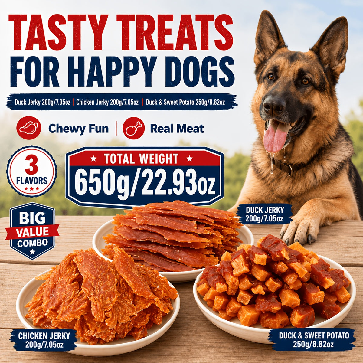 Dog Snack Combo Pack with Chicken-Flavored Milk Bars, Biscuits and Duck Chew Options, Assorted Jerky Treat Packs for Everyday Rewards