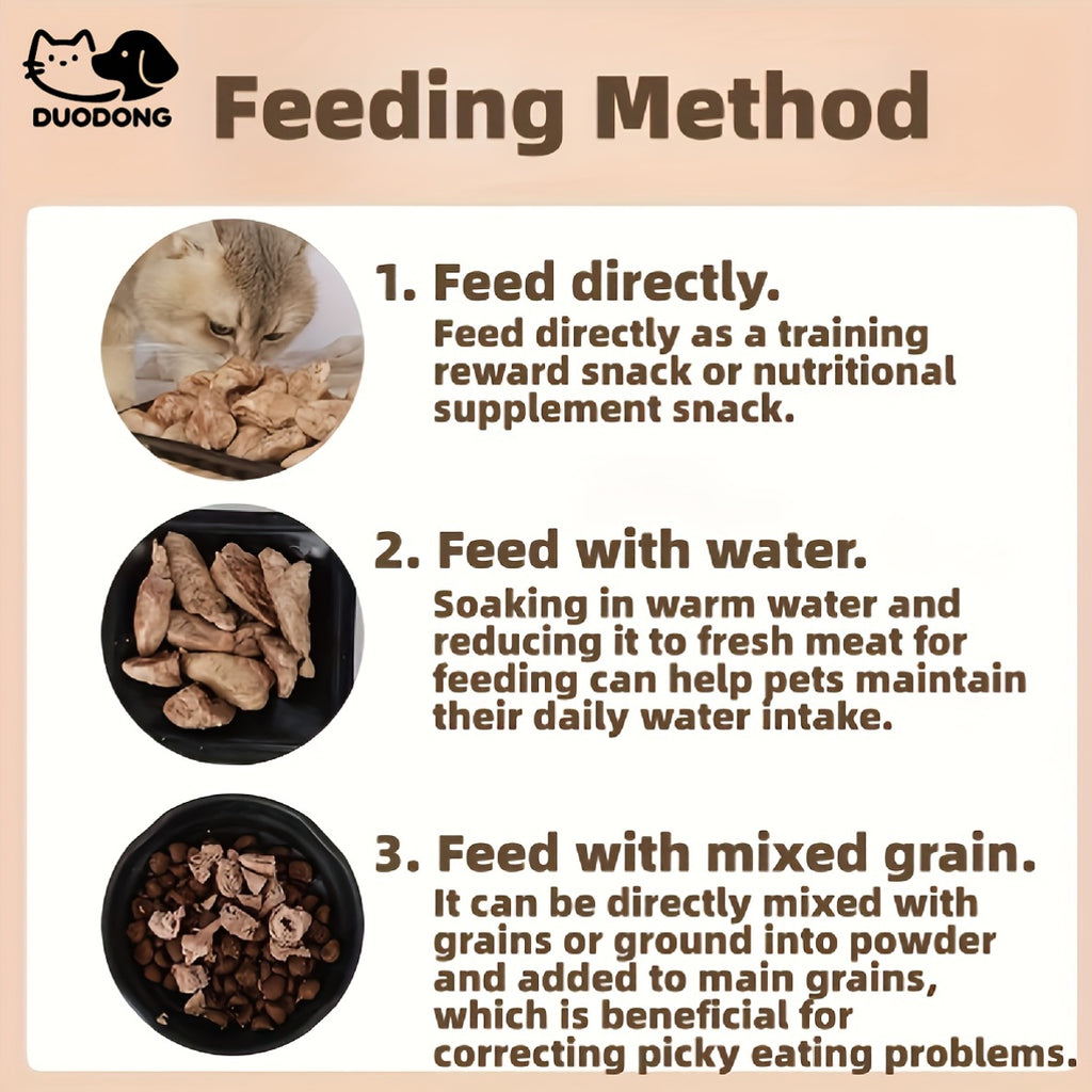 Freeze Dried Chicken Heart Dog Treats, Single Ingredient Grain-Free Raw Snacks for Training Rewards and Food Toppers, 200g or 300g