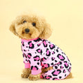 Pink Leopard Dog Apparel with Plush Styling, Pet Fashion Piece for Everyday Dress-Up, Birthday Photos and Dog Lover Gifts, Sizes XS to 4XL