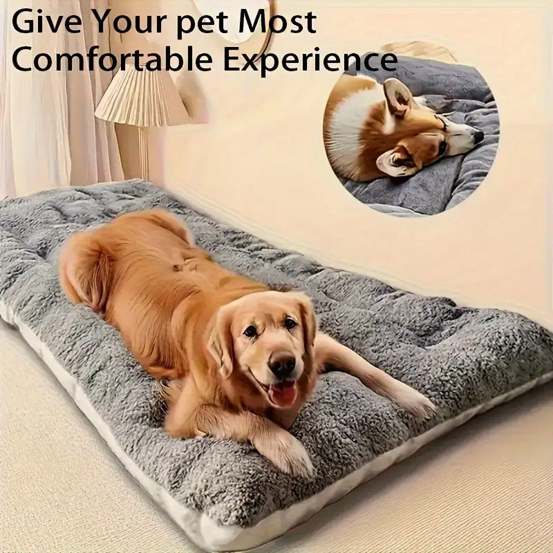 Dog Sofa Bed with Non-Slip Base, Grey 35.4 x 17.7 Inch Pet Lounge with Machine-Washable Polyester Cushion for Everyday Indoor Rest
