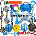 Dog Chew Toy Variety Bundle, Random 3 or 6 Piece Assortment for Puppy Playtime, Interactive Chewing and Supervised Everyday Toy Rotation