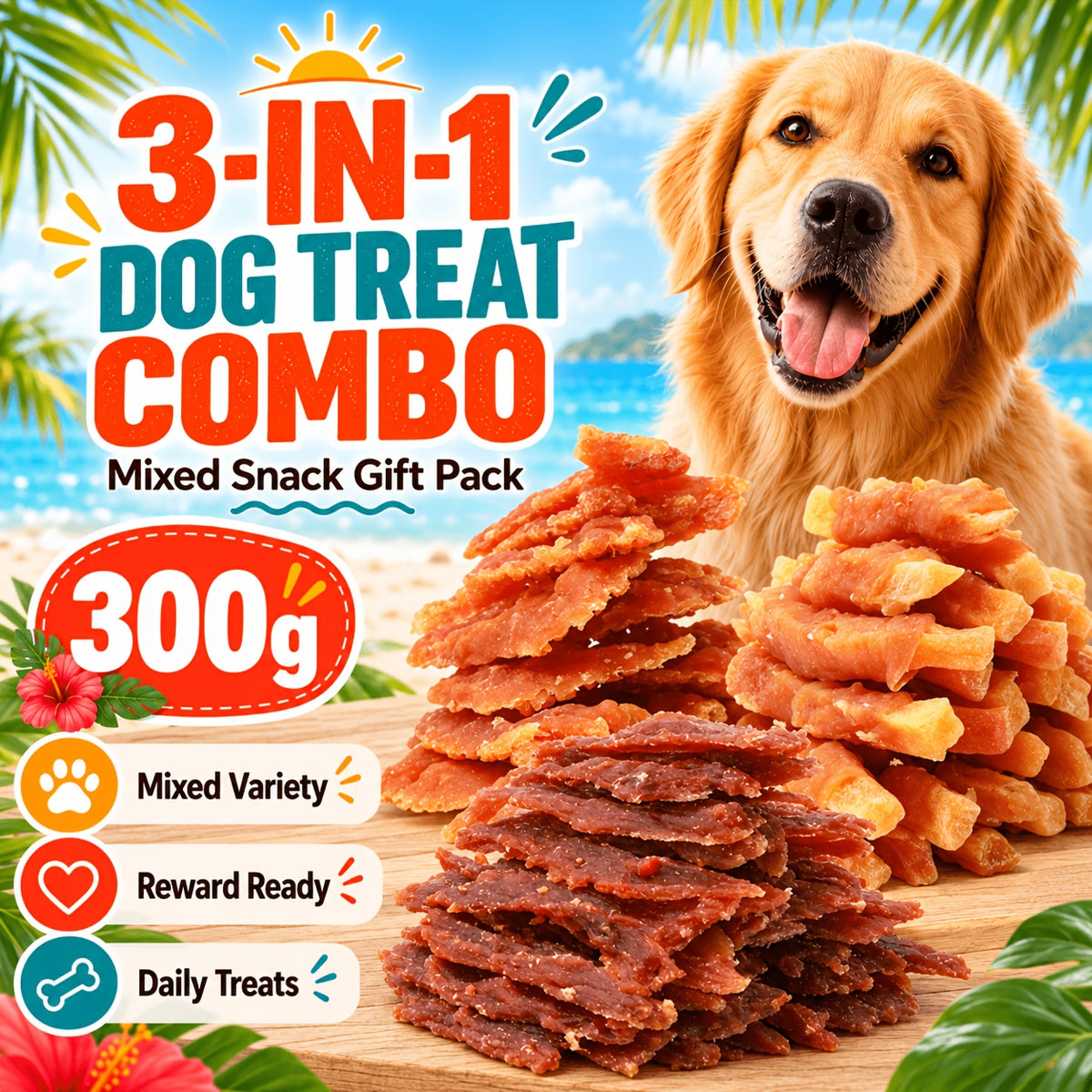 Dog Treat Flavor Selection with Chicken and Duck Jerky Options, Mixed Flavor Snacks for Supervised Training Rewards, Daily Treat Time and Dog Gift Baskets