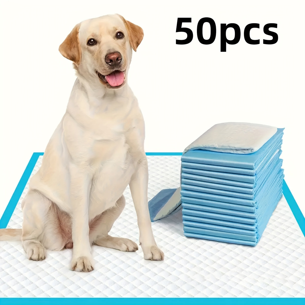 Puppy Training Pads 23.6 x 23.6 Inch, Seven-Layer Absorbent Pet Pee Pads with Leak Resistance and Odor Reduction, 50 to 400 Count Options