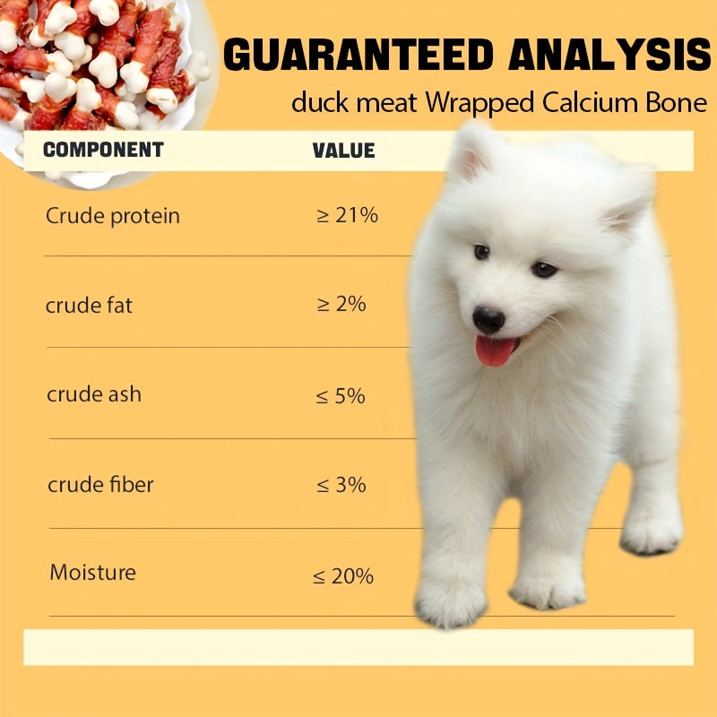 Dog Treats 203g with Duck Meat, Chicken Wrapped Bone or Dried Chicken Breast Options for Supervised Chewing, Training Rewards and Everyday Snack Time