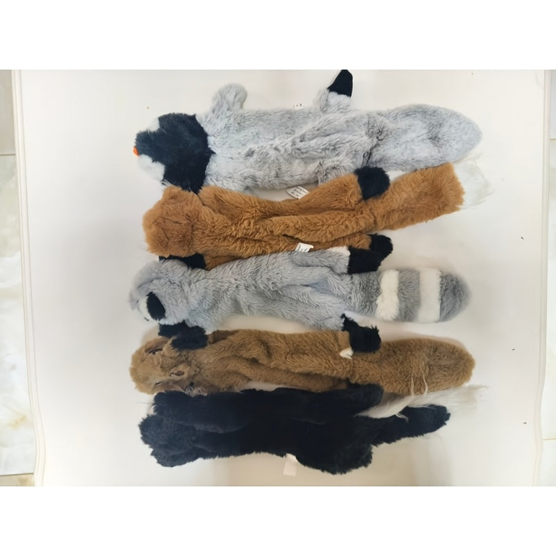 Stuffing-Free Dog Toy Dolls 5 Pack, Squeaky Plush Pet Toys for Supervised Gentle Chewing, Interactive Play, Toy Rotation and Dog Birthday Gifts