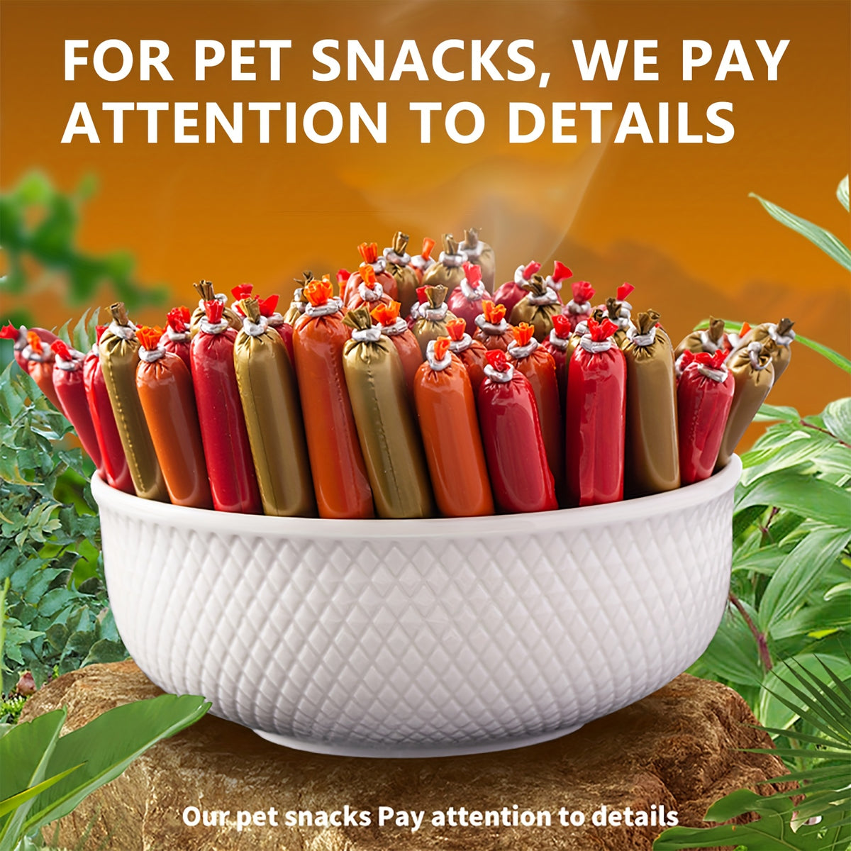 Dog Sausage Snack Packs with Chicken, Duck, Beef and Fish Flavor Options, 16 or 32 Piece Selections and 250g Pack for Everyday Training Rewards